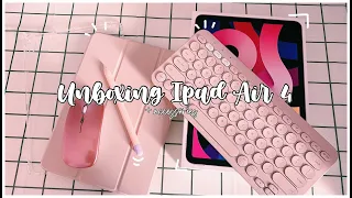 UNBOXING iPad Air 4 (rose gold) + accessories + asmr video 🦋