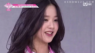 Produce 48 [단독/48스페셜] - Bae Yoon Jung's reaction to the Very Very Very centers [Eng subs]