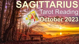 SAGITTARIUS OCTOBER 2023  "ENJOYING RECOGNITION & PROGRESSION & SOMEONE RE-ENTERS YOUR LIFE" #tarot