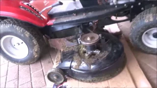 How To Replace the Belt On An MTD tractor Mower  and  selfmade ejector