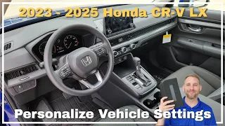 2023 2024 2025 Honda CR-V LX Vehicle Settings