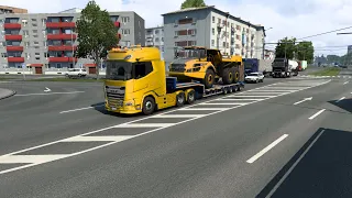 Road To Latvia   DAF XG+ 2024 - Transporting Volvo A25G - Euro Truck Simulator 2 Realistic Gameplay