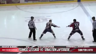 Best Hockey Fight Ever Francis Lessard Vs Sebastien Laferriere