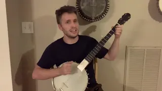 “Hand Me Down My Old Suitcase,” on c. 1880s H.C. Dobson Silver Bell patent banjo