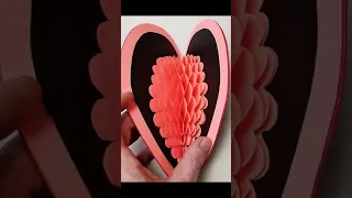 3D Открытка сердечко на 14 февраля на 8 марта своими руками ❤ Valentine's Day Crafts DIY #Shorts