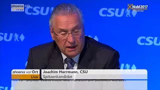 Pressekonferenz der CSU nach der Bundestagswahl am 25.09.17