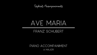 Ave Maria by Franz Schubert - Piano Accompaniment in A Major