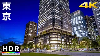 【4K HDR】Tokyo Station to Kagurazaka - Evening Walk 2021