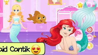 SERUNYA MERMAID CANTIK BERMAIN MAKE UP DAN BAJU PESTA 🥰😍