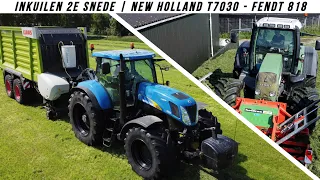 Inkuilen 2e snede 2022 | New Holland T7030 + Claas Cargos 8400 | Fendt 818 + Holaras | Grass Silage