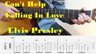 Can't Help Falling In Love - Elvis Presley - Fingerstyle guitar with tabs