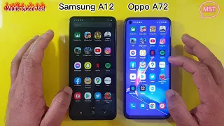 Samsung Galaxy A12 vs Oppo A72 Speed Test Comparison MST official 4GB  Ram vs 4GB Ram speed test