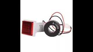 22mm Digital Display Round Square Dual Voltmeter Ammeter Ampere Current Voltage Hertz Frequency Mete