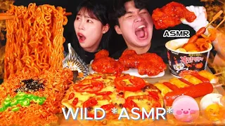 WILD *ASMR*  MUKBANG Spicy convenience store food, ramen, tteokbokki, chicken, dessert, eating