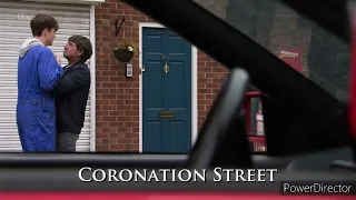 Coronation Street - Aaron's Father Turns Up At The Garage and Furiously Grabs Aaron (5/10/22)