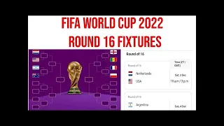 2022 FIFA WORLD CUP round 16 FIXTURES | MATCH SCHEDULE FIFA WORLD CUP 2022 GROUP STAGE |