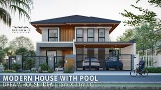 D06 | Dream House Idea | 15m x 21m Lot Modern House Design with Pool