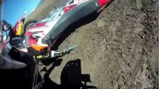 Bobby D crash at Milestone Vet Track Gopro HD Honda CR250R