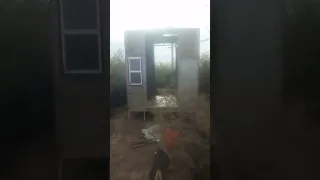 Tiny House slowly coming together in Slab City.