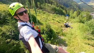 Zipline Tyrolienne la plus inclinée de France: Col de La Faucille - Mijoux 2020