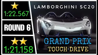 Asphalt 9 | TouchDrive | Lamborghini SC20 Grand Prix Round 6 | 1 star, 2 star Run Instructions Added