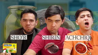 Eng shirin, shoʻr, achchiq mahsulotlar challenge!