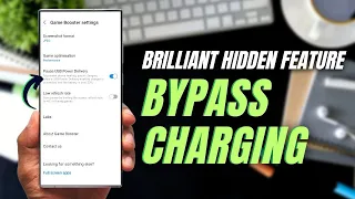Enable this HIDDEN BYPASS CHARGING - PAUSE USB POWER DELIVER Feature !
