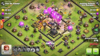 Town Hall 8.5 (No X-Bows)-Lava Loon Farming Attacks