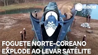 Foguete que levava satélite norte-coreano explode