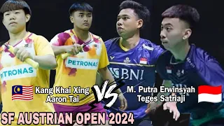 Muh Putra Erwinsyah/Teges Satriaji vs Kang Khai Xing/Aaron Tai || SF Austrian Open 2024