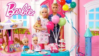 Barbie & Ken Family Birthday Surprise Morning Routine