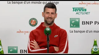 Tennis - Roland-Garros 2024 - Novak Djokovic: “It was a pleasure to watch Rafael Nadal play”