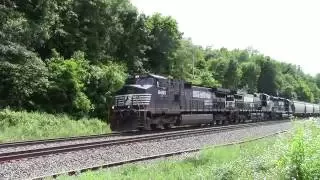 Eastbound NS grain train near Enon Valley, PA