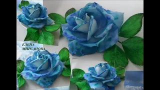 Акварельная роза из фоамирана Watercolor rose from foamiran