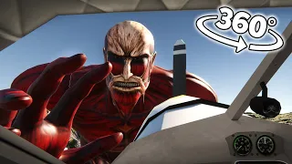 360° Fear of attack on Titan while flying