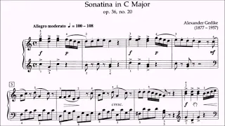 LCM Piano 2021-2024 Grade 3 List A7 Goedicke Sonatina in C Op.36 No.20 Sheet Music