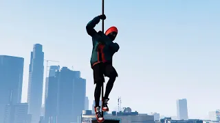 GTA 5 Stunning Ragdolls #131 - (Spiderman Miles Morales - Rappel Fails)