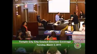 TEMPLE CITY CITY COUNCIL ELECTION COVERAGE - TUESDAY MARCH 3, 2015