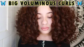 HOW TO CREATE BIG CURL CLUMPS WITH VOLUME | Curly Hair Routine (2C/3A/3B hair)