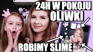 24H W POKOJU OLIWKI 💜 ROBIMY WŁASNY SLIME 💜 OTWIERAMY PACZKĘ OD WIDZA 💜