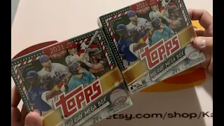 2021 Topps Holiday Baseball Card Mega Box Opening  #3 Relic Hit /25 and other Short Prints!