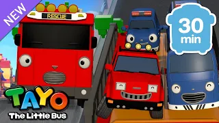 Rainbow Colors Rescue Team Compilation | RESCUE TAYO | Learn Colors for Kids | Tayo the Little Bus