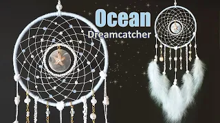 DIY Tutorial l How To Make Beautiful Ocean Themed Dreamcatcher ? | step by step easy webbing