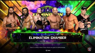 WWE LATEST ELIMINATION CHAMBER MATCH😱 SETH VS ROMAN VS JOHN VS ROCK VS BRUAN VS GOLDBERG 2024LATEST