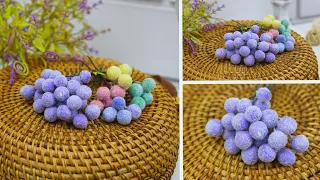 DIY beautiful fluffy decorative berries