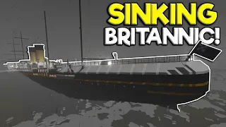 SS Britannic Sinks in a Massive Storm! - Stormworks Multiplayer - Sinking Ship Survival