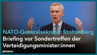 NATO-Generalsekretär Jens Stoltenberg zum  Verteidigungsminister-Treffen am 15.03.22