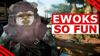 Ewoks Are So Fun! Ewok Hunter Gameplay In Battlefront 2!