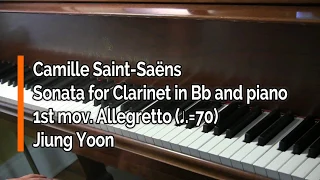 Piano Part - Saint-Saëns, Clarinet sonata, Op.167, I. Allegretto, ♩.= 70