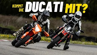 Ducati Hypermotard 698 Mono vs. KTM 690 SMC R - wer holt die Supermoto-Krone?
